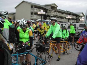 135 Tandems ready to roll to Luckenbach on Sunday morning