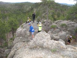 rock scrambling on the needles highway